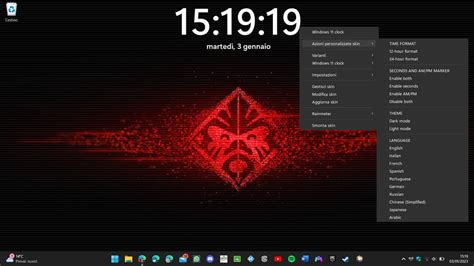 rainmeter windows 11 clock.